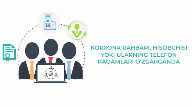 Корхона раҳбари, ҳисобчиси ҳамда уларнинг телефон рақамлари ўзгарганда бу маълумотларни масофадан турган ҳолда янгилаш имкони мавжудлигини биласизми?